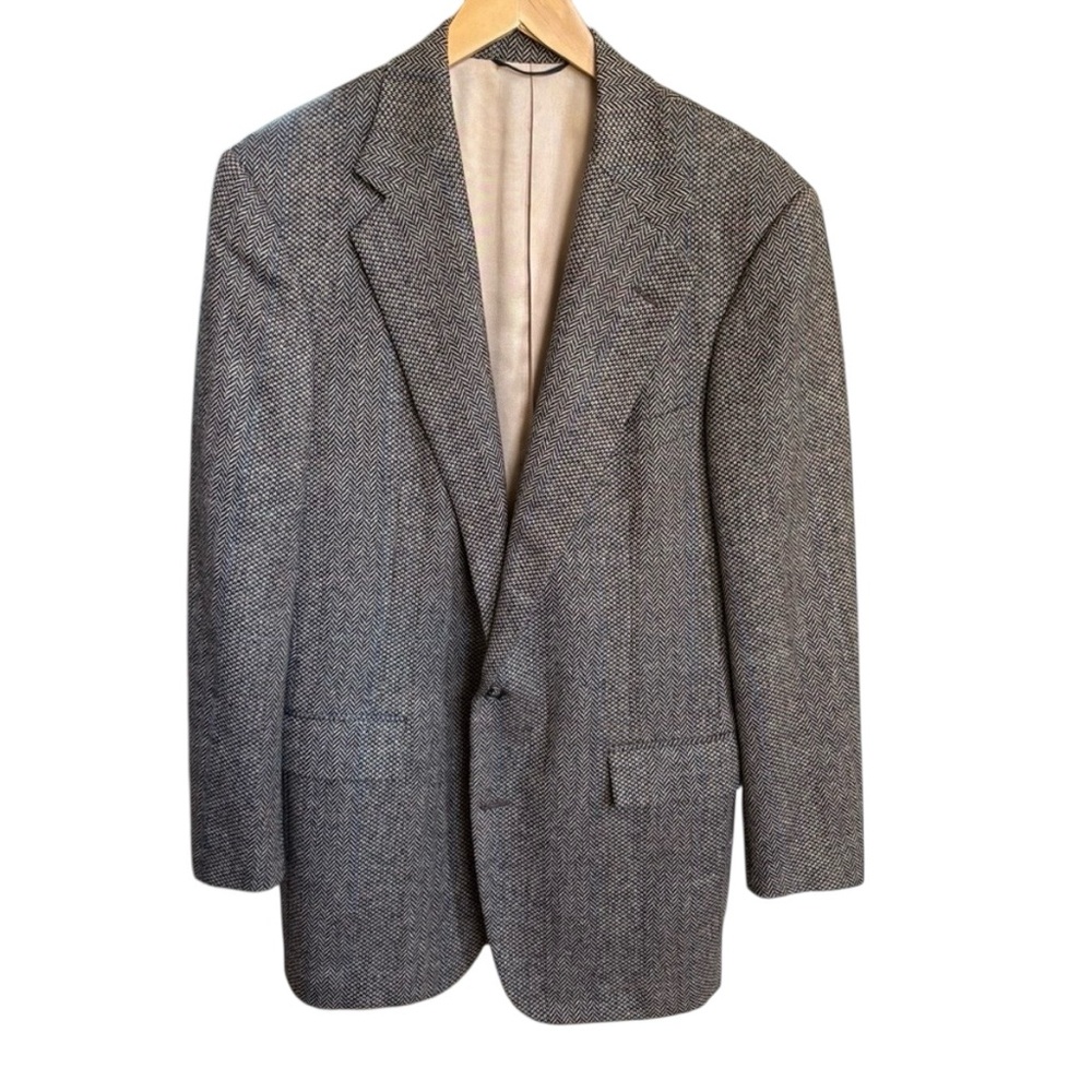 Vintage Polo by Ralph Lauren Herringbone Tweed Sports Coat Size 42R USA Union